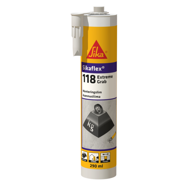 MONTAGELIM SIKAFLEX-118 VITL 290ML EXTR.GRAB | Beijerbygg Byggmaterial
